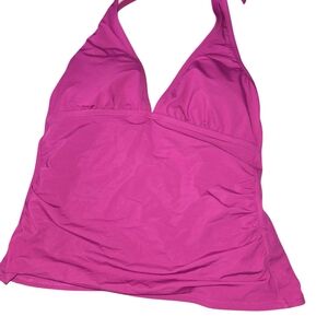 White House Black Market Pink swim suit top sz M